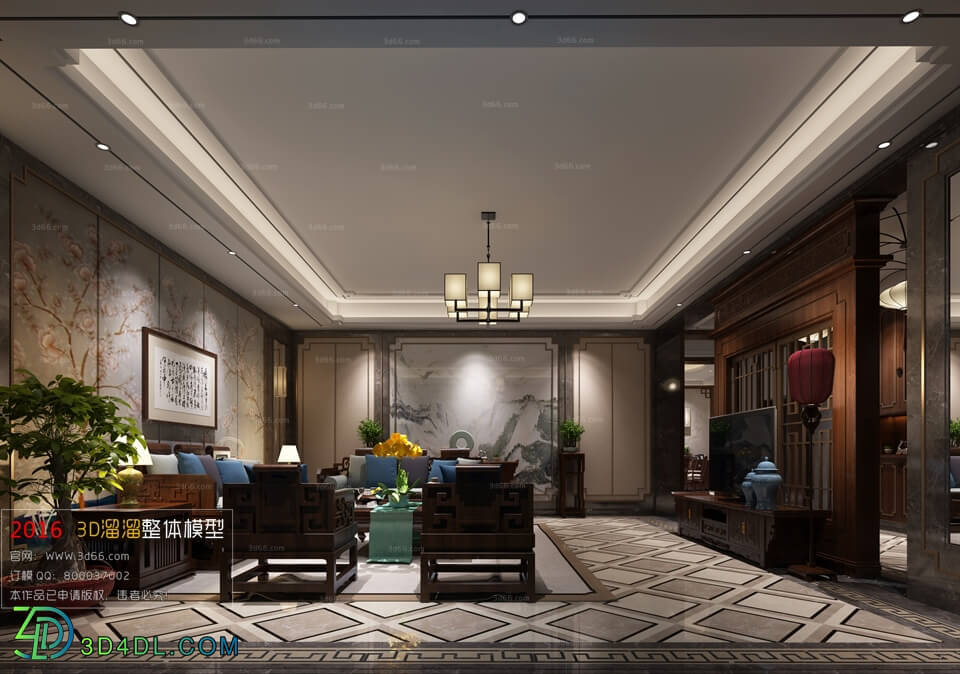 3D66 2016 Chinese Style Living Room Space 575 C038