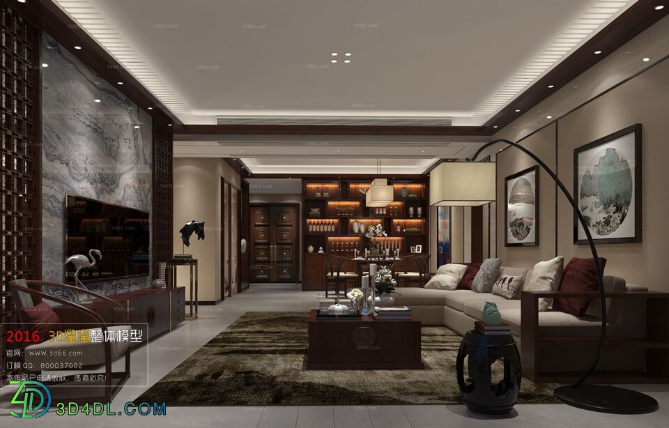 3D66 2016 Chinese Style Living Room Space 577 C040