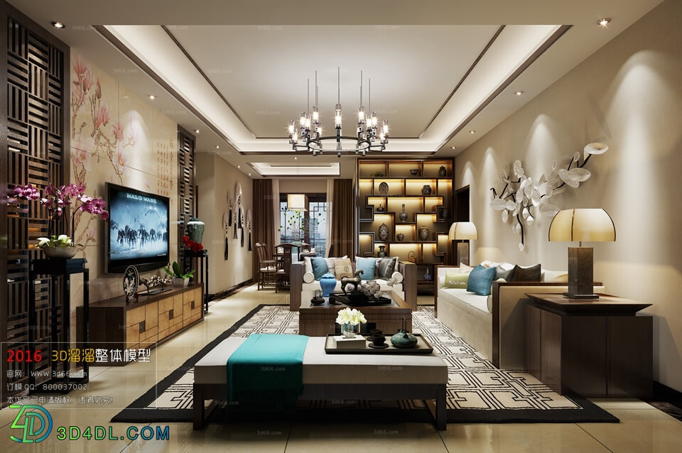 3D66 2016 Chinese Style Living Room Space 579 C042