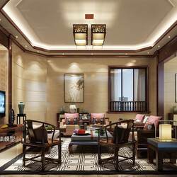 3D66 2016 Chinese Style Living Room Space 581 C044 