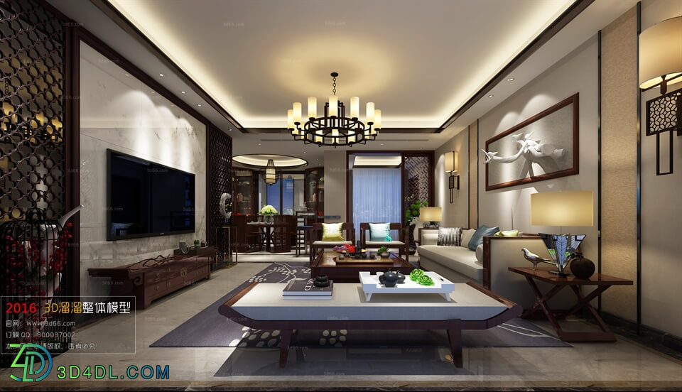 3D66 2016 Chinese Style Living Room Space 588 C051