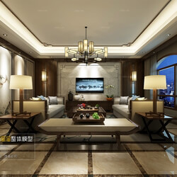 3D66 2016 Chinese Style Living Room Space 592 C055 