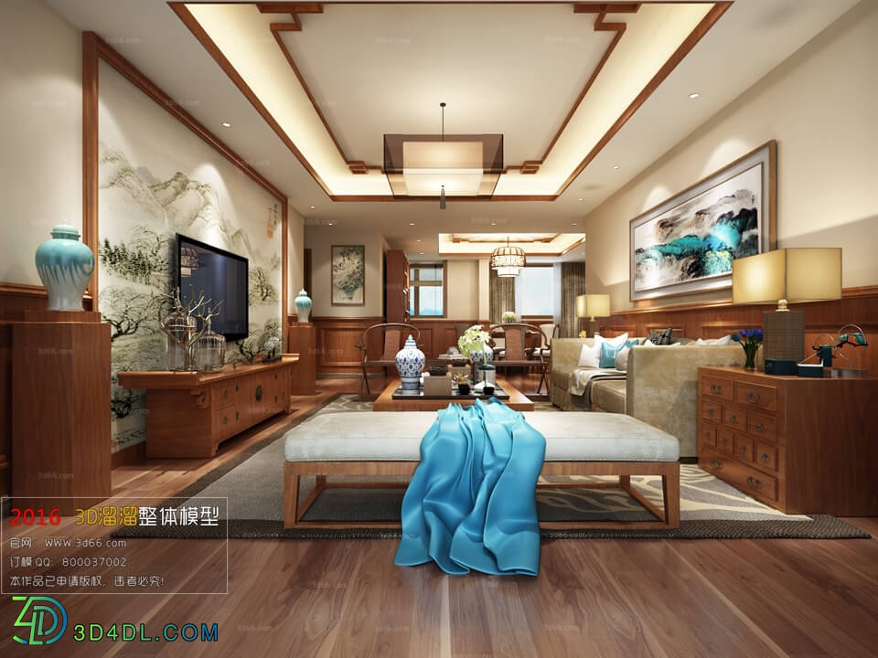 3D66 2016 Chinese Style Living Room Space 594 C057