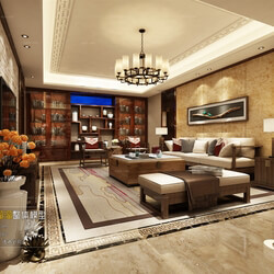 3D66 2016 Chinese Style Living Room Space 596 C059 