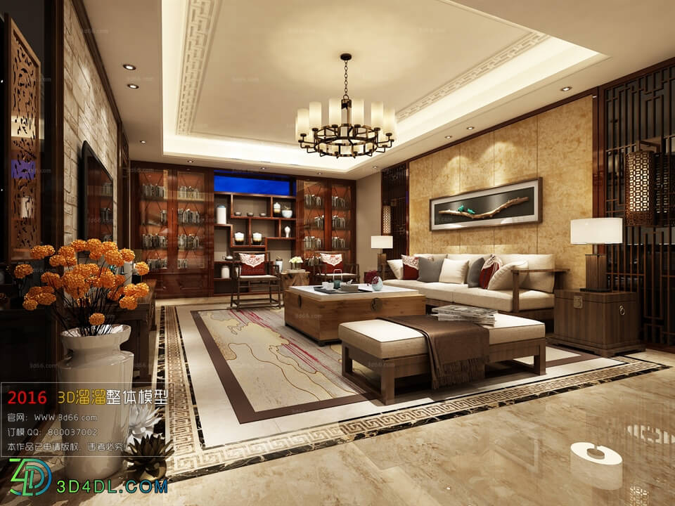 3D66 2016 Chinese Style Living Room Space 596 C059