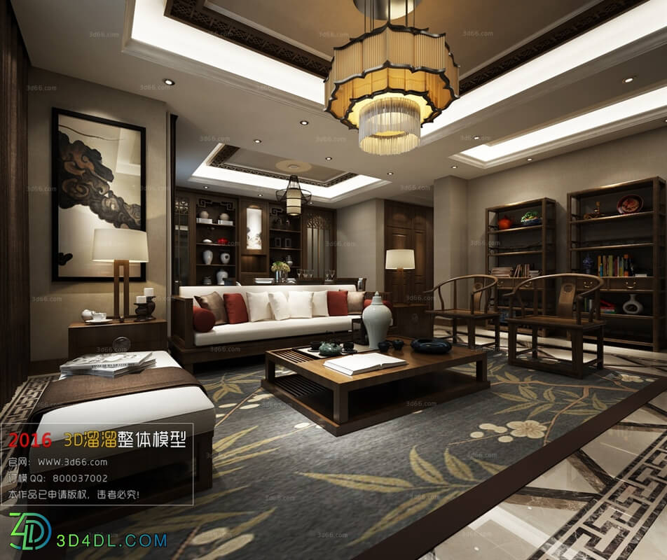 3D66 2016 Chinese Style Living Room Space 598 C061