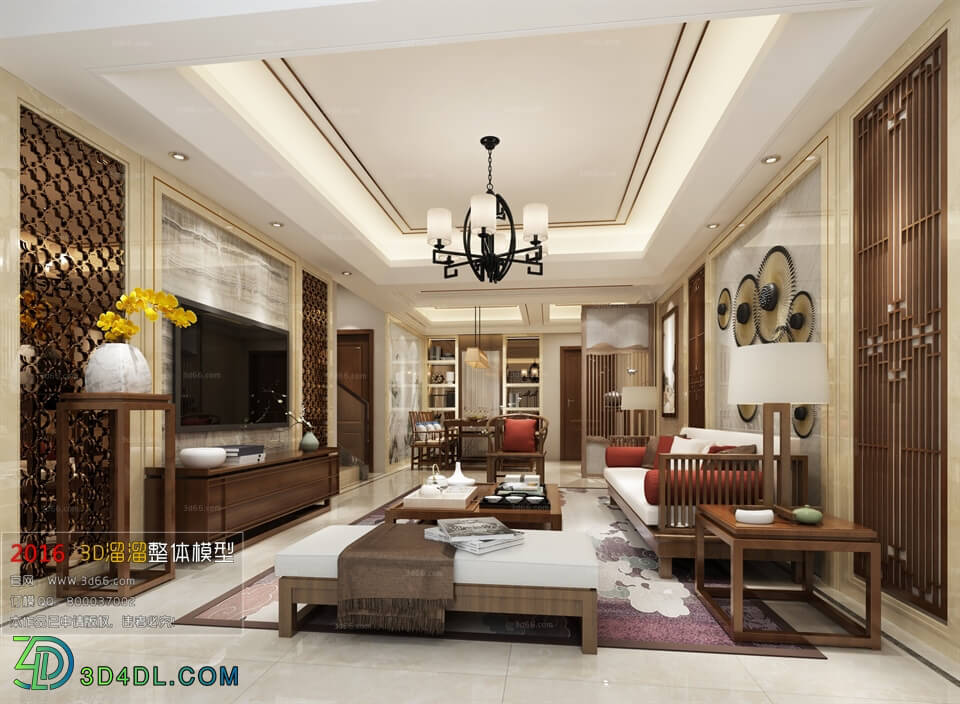 3D66 2016 Chinese Style Living Room Space 599 C062