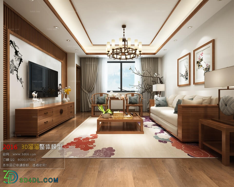 3D66 2016 Chinese Style Living Room Space 603 C066