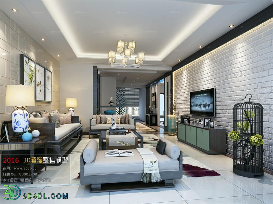 3D66 2016 Chinese Style Living Room Space 606 C069