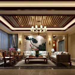 3D66 2016 Chinese Style Living Room Space 610 C073 