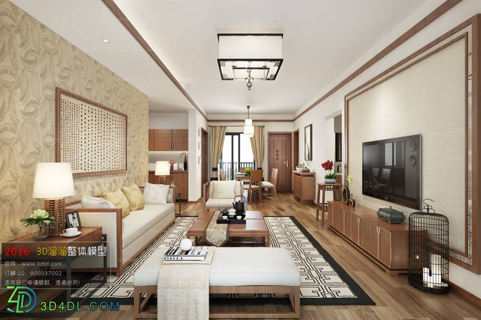 3D66 2016 Chinese Style Living Room Space 614 C077