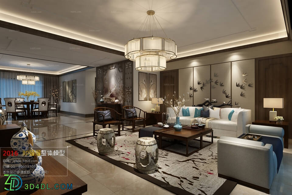 3D66 2016 Chinese Style Living Room Space 617 C080