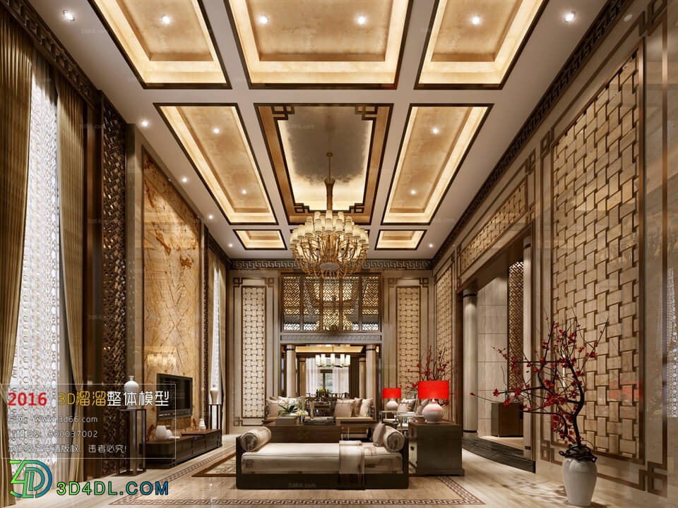 3D66 2016 Chinese Style Living Room Space 618 C081