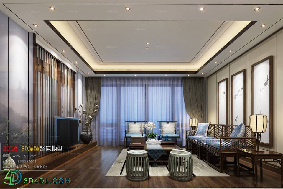 3D66 2016 Chinese Style Living Room Space 621 C084