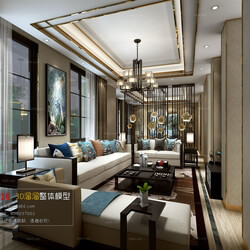 3D66 2016 Chinese Style Living Room Space 623 C086 