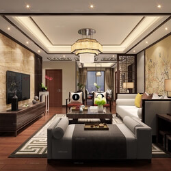 3D66 2016 Chinese Style Living Room Space 624 C087 