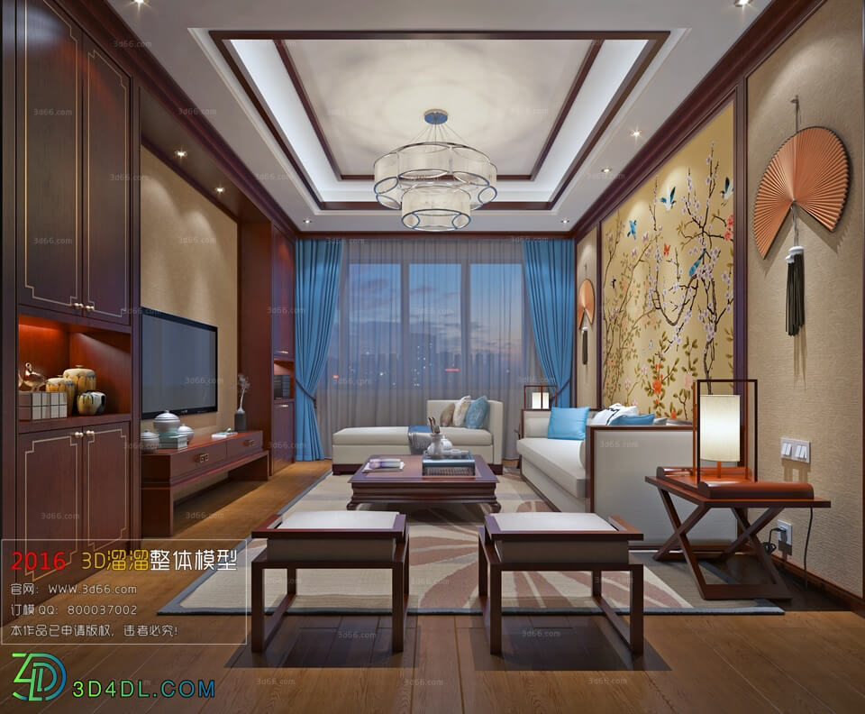 3D66 2016 Chinese Style Living Room Space 627 C090