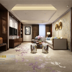 3D66 2016 Chinese Style Living Room Space 631 C094 