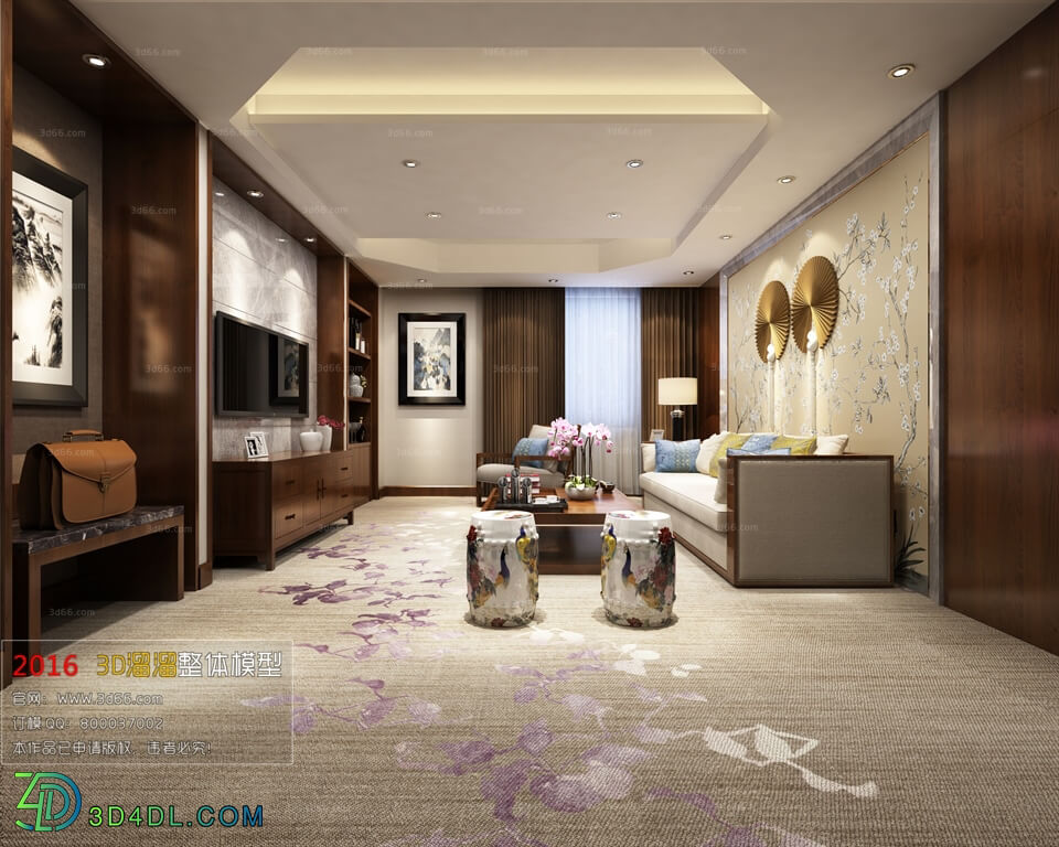 3D66 2016 Chinese Style Living Room Space 631 C094