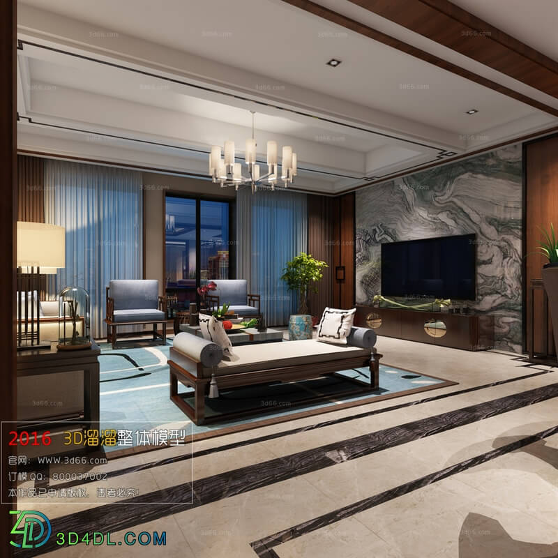 3D66 2016 Chinese Style Living Room Space 633 C096