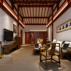 3D66 2016 Chinese Style Living Room Space 635 C098 