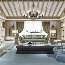 3D66 2016 Chinese Style Living Room Space 638 C101 