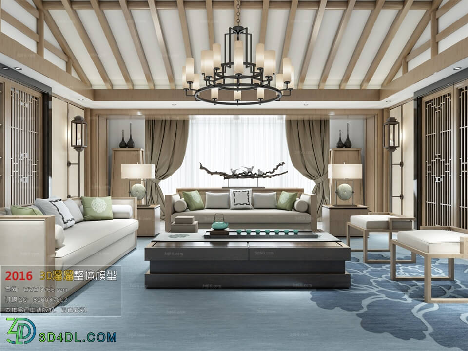 3D66 2016 Chinese Style Living Room Space 638 C101
