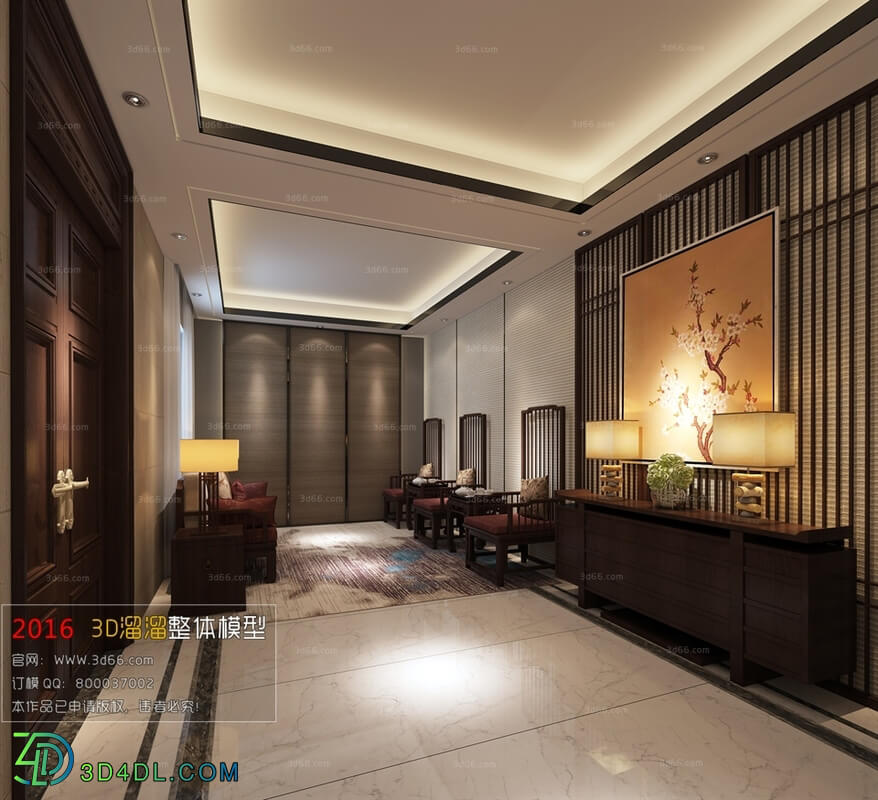 3D66 2016 Chinese Style Receptionist Room 1749 C012