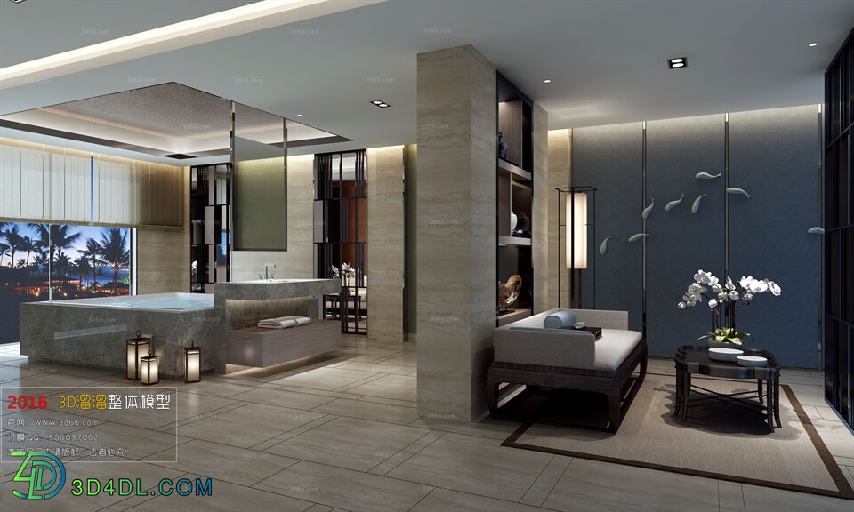 3D66 2016 Chinese Style Steam Room 1588 C007