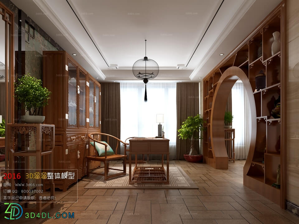 3D66 2016 Chinese Style Study Room 1219 C003