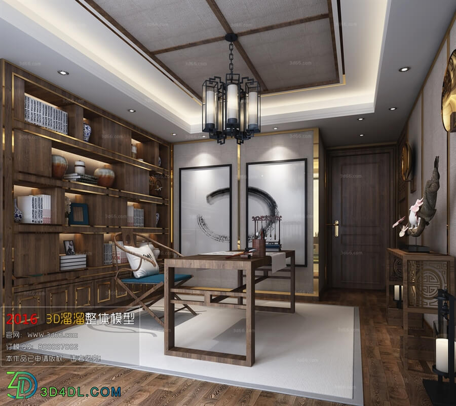 3D66 2016 Chinese Style Study Room 1229 C013