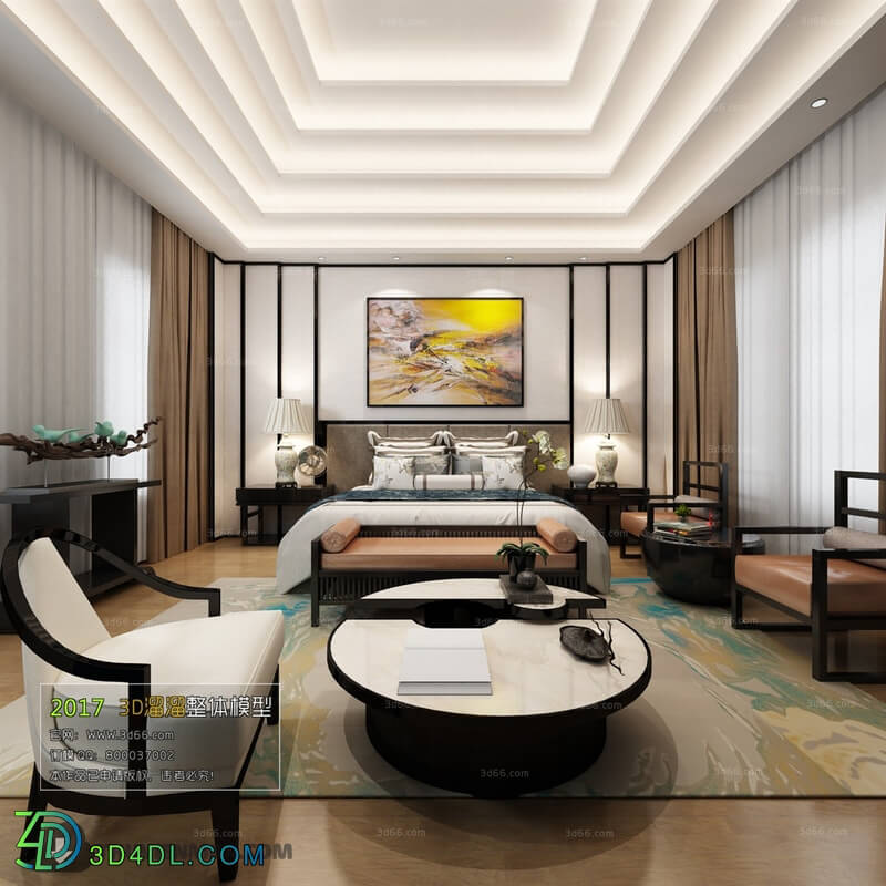 3D66 2017 Chinese Style Bedroom Hotel 3575 031