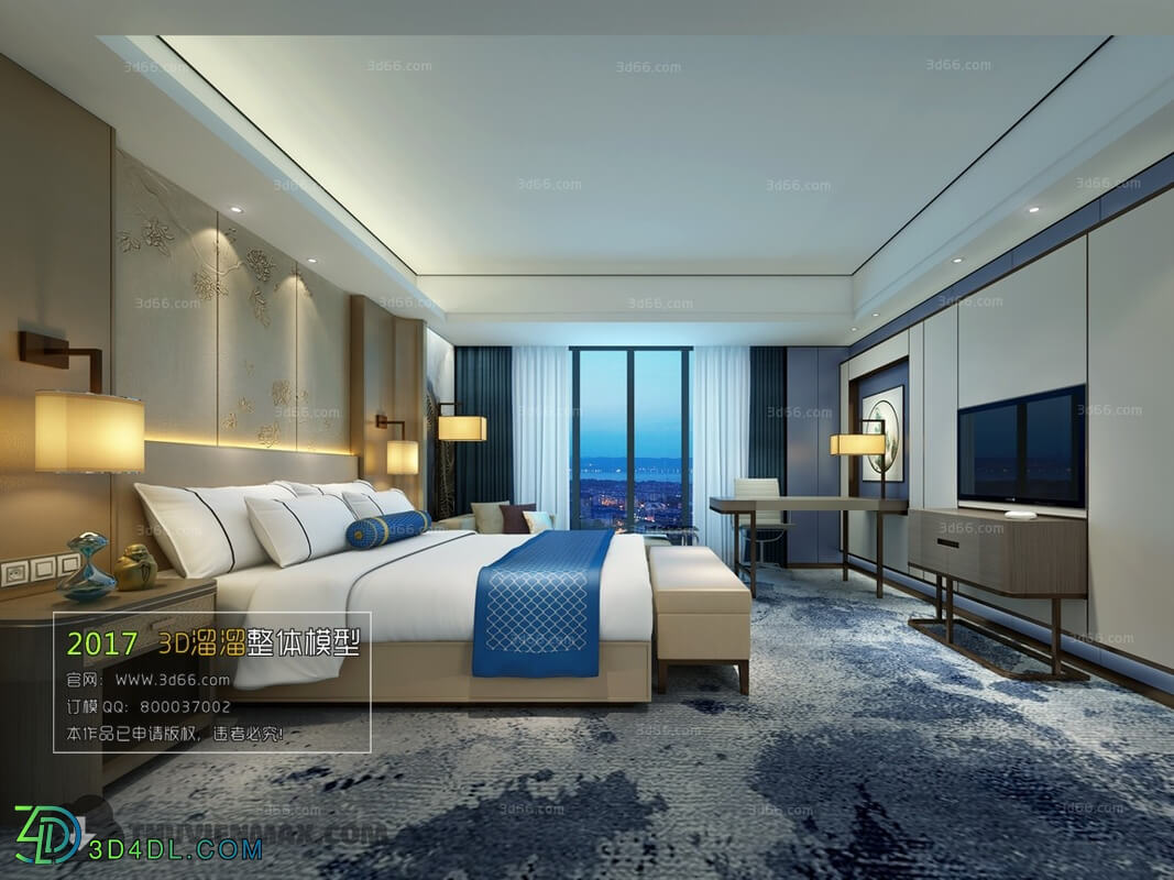 3D66 2017 Chinese Style Bedroom Hotel 3578 034