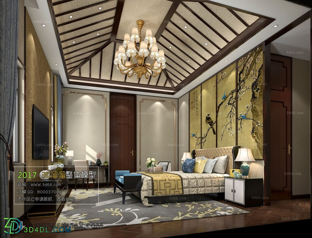 3D66 2017 Chinese Style Bedroom Hotel 3580 036