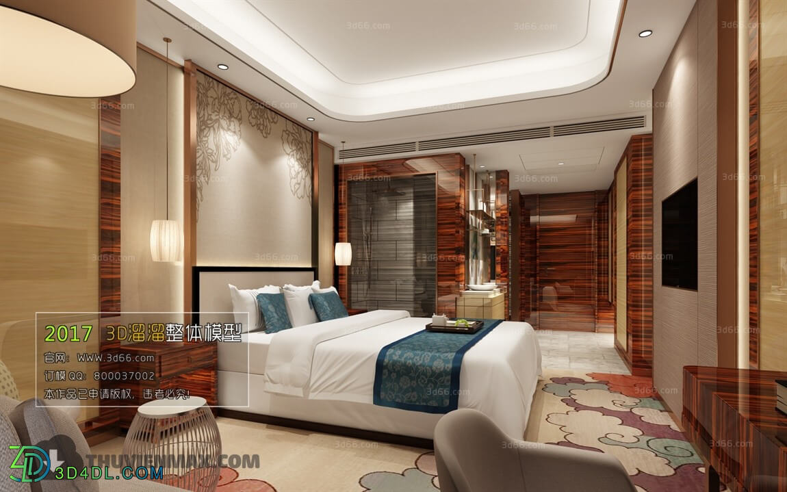 3D66 2017 Chinese Style Bedroom Hotel 3587 043