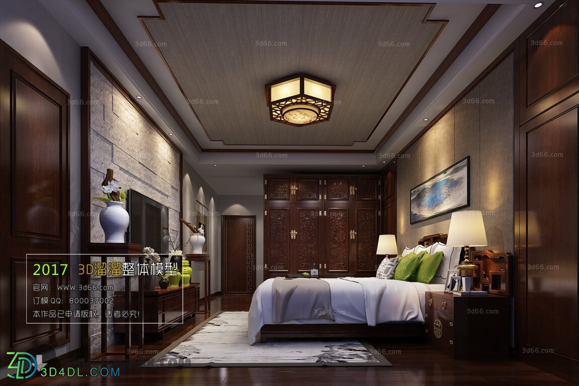 3D66 2017 Chinese Style Bedroom 2743 127