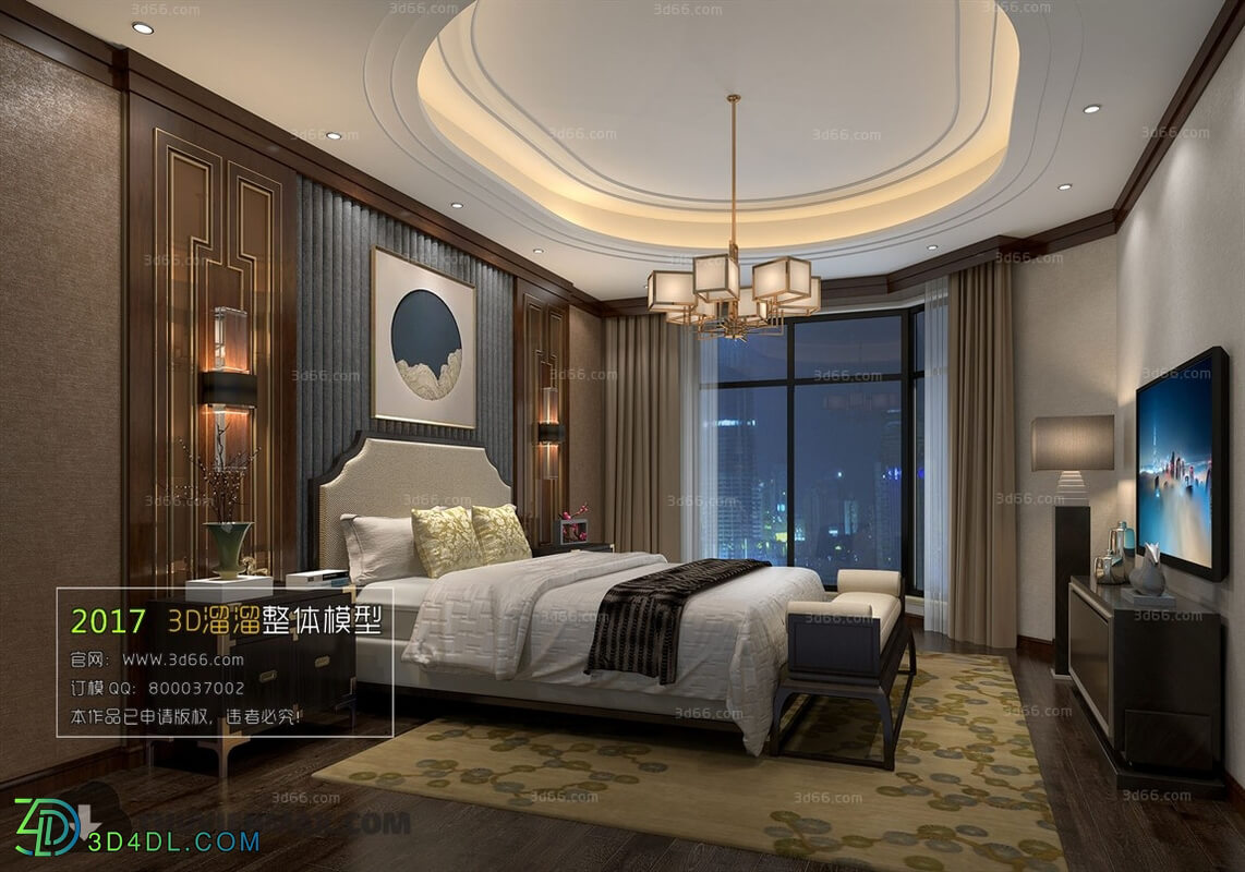 3D66 2017 Chinese Style Bedroom 2744 128