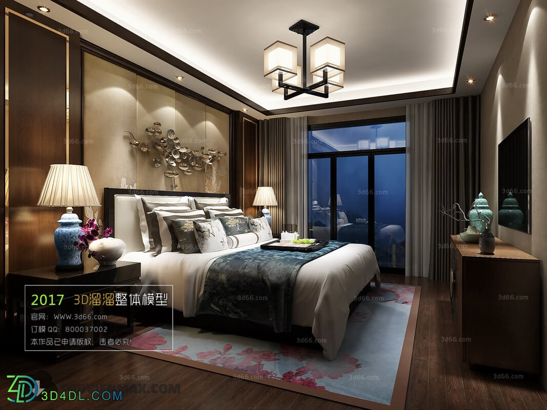 3D66 2017 Chinese Style Bedroom 2745 129