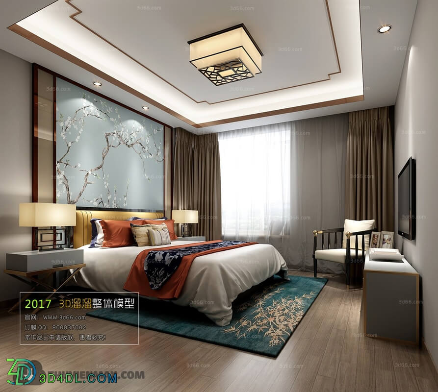 3D66 2017 Chinese Style Bedroom 2750 134