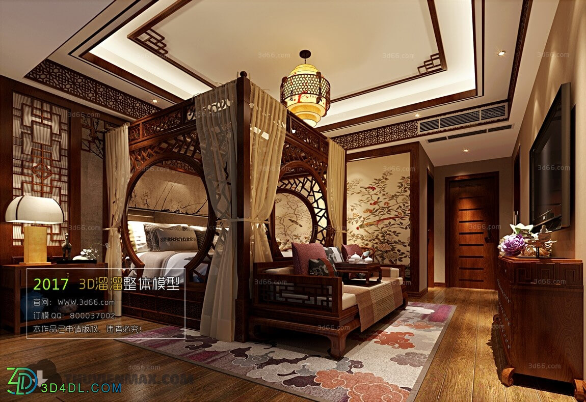 3D66 2017 Chinese Style Bedroom 2752 136