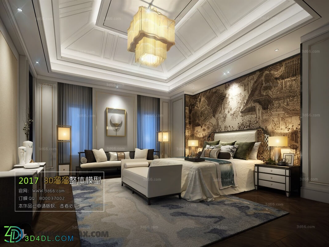 3D66 2017 Chinese Style Bedroom 2766 150