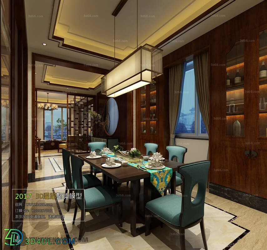 3D66 2017 Chinese Style Dining Room 2533 068