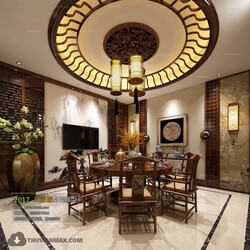 3D66 2017 Chinese Style Hotel Dining Room 3632 010 