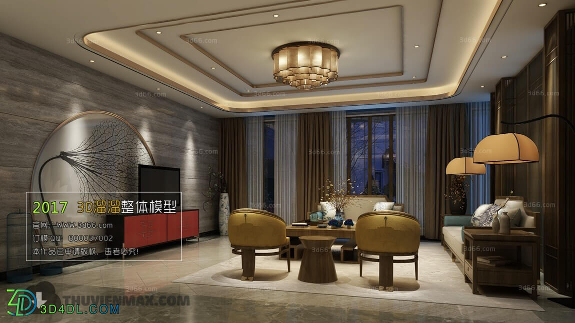 3D66 2017 Chinese Style Living Room 2220 169