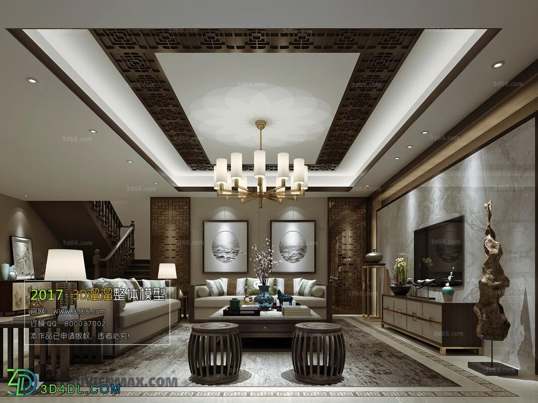 3D66 2017 Chinese Style Living Room 2266 215