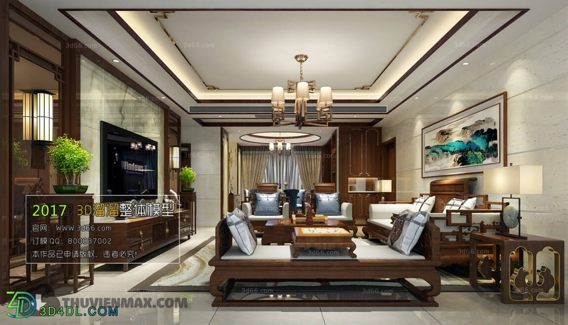 3D66 2017 Chinese Style Living Room 2280 229