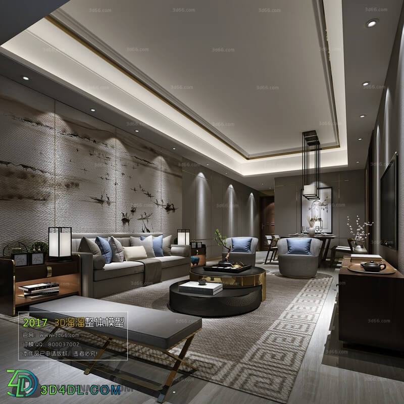 3D66 2017 Chinese Style Living Room 2318 267