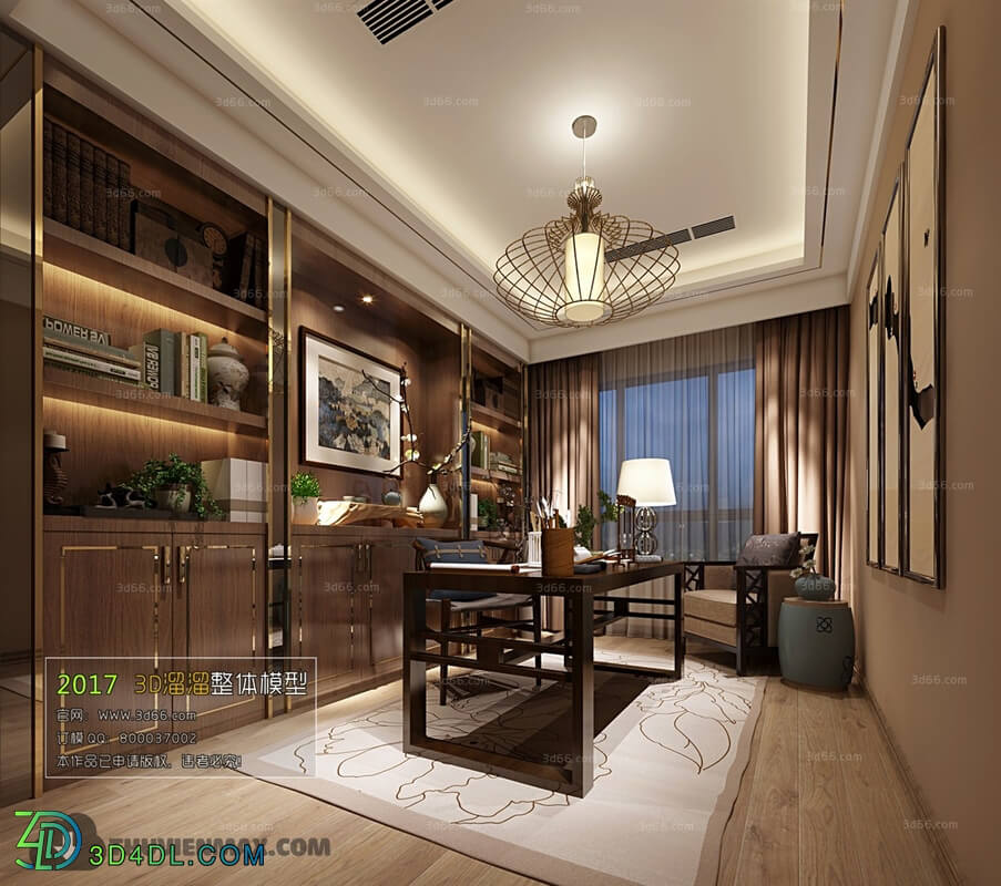 3D66 2017 Chinese Style Study Room 2889 018
