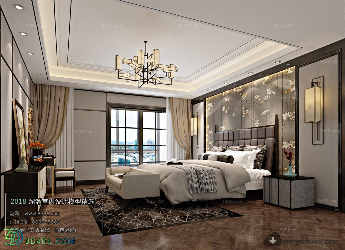 3D66 2018 Chinese Style Bedroom 25961 C001