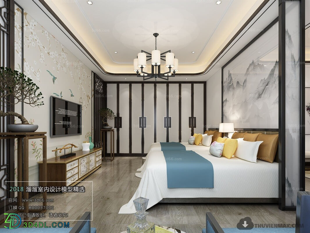 3D66 2018 Chinese Style Bedroom 25990 C030